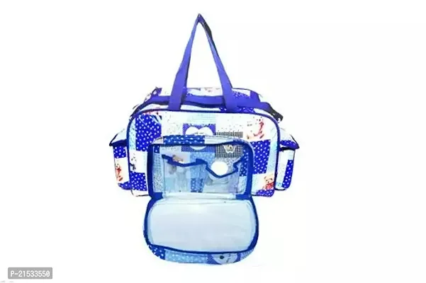 Mother's Bag/Baby Diaper Bag/Baby Accessories Bag/Baby Multipurpose Bag/ 1 Main Zip Compartment, 2 Side Tich Pocket (Shipper/Bottle Holder), 1 Front Zip Pocket, 1 Transparent back zip Pocket (LARGE)-thumb3