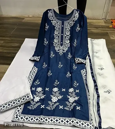 Fancy Rayon Kurta Set For Women-thumb2