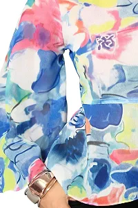 Elegant Multicoloured Georgette Printed Top For Women-thumb3