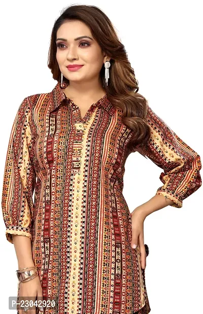 Elegant Multicoloured Pure Cotton Printed Top For Women