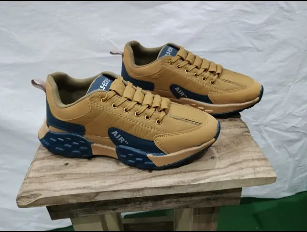 Stylish Synthetic Self Design Sneakers For Men