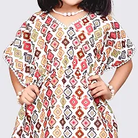 Alluring Brown Cotton Blend Printed Lehenga Cholis For Girls-thumb4