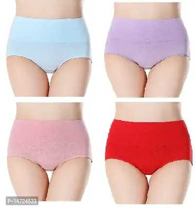 Buy SHAPERX Women's High Waisted Cotton Underwear Briefs Soft Breathable  Women Plus Size Lingerie Underpants Ladies Panties Undergarments Pack of 4  (3XL) Multicolour Online In India At Discounted Prices