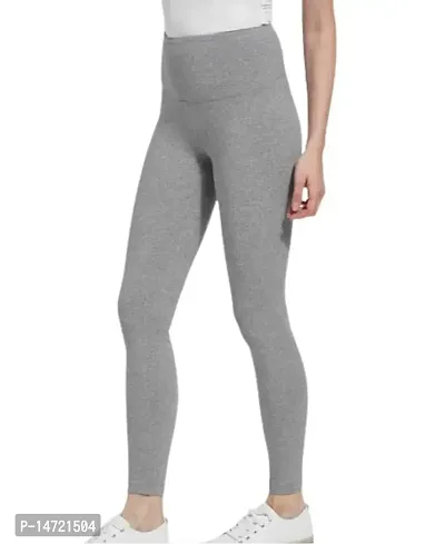 Women Cotton Lycra Leggings Solid Regular and Plus for Women Yoga Paint Grey  | eBay