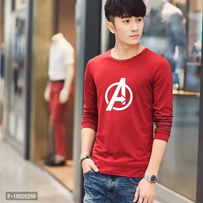 Stylish Men Cotton Blend Round Neck  Full Sleeve T Shirt-thumb0