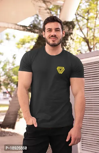 Stylish Men Cotton Blend Round Neck Half sleeve T Shirt-thumb0