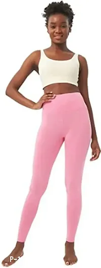 Buy SHAPERX Women High Waist Cotton Regular Slim Fit Women Leggings for  Casual Formal Wear, Full Length Active Yoga Leggings Pack of 1 (L Light  Pink) Online In India At Discounted Prices