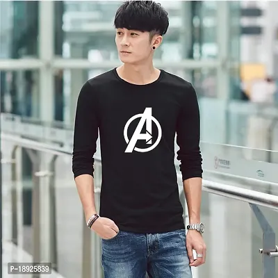 Stylish Men Cotton Blend Round Neck  Full Sleeve T Shirt-thumb0