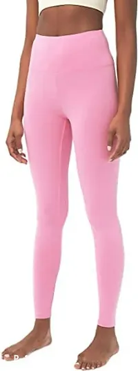 Buy SHAPERX Women High Waist Cotton Regular Slim Fit Women Leggings for  Casual Formal Wear, Full Length Active Yoga Leggings Pack of 1 (L Light Pink)  Online In India At Discounted Prices