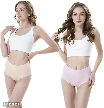 Buy SHAPERX Women's Underwear Cotton High Waist Stretch Panties Soft Comfy  Briefs Full Coverage Dual Band Panties for Ladies Combo Pack of 4 (L)  Multicolour Online In India At Discounted Prices