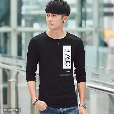 Stylish Men Cotton Blend Round Neck  Full Sleeve T Shirt-thumb0