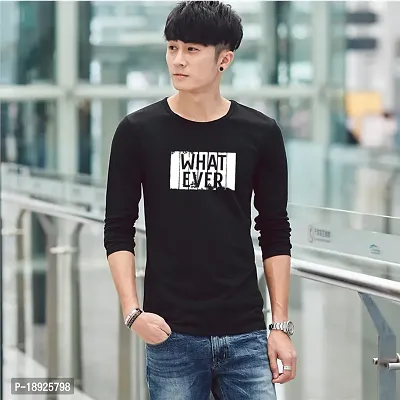 Stylish Men Cotton Blend Round Neck  Full Sleeve T Shirt-thumb0