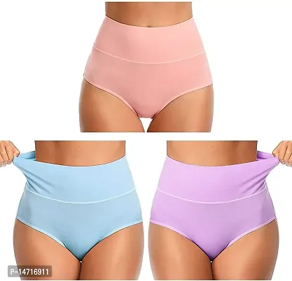 OLIKEME Cotton Underwear High Waisted Panties Full Coverage