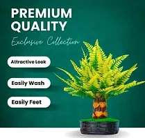 Artificial Fern Plant with a Natural Looks in Pot for Table top in Home  Office Decoration-thumb1