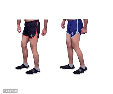 G5AH Black Color NS Lycra Running Shorts for Men-thumb0