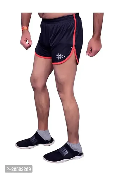 G5AH Black Color NS Lycra Running Shorts for Men-thumb2