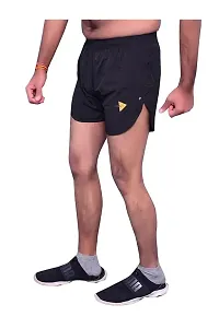 G5AH Black Color NS Lycra Running Shorts for Men-thumb1