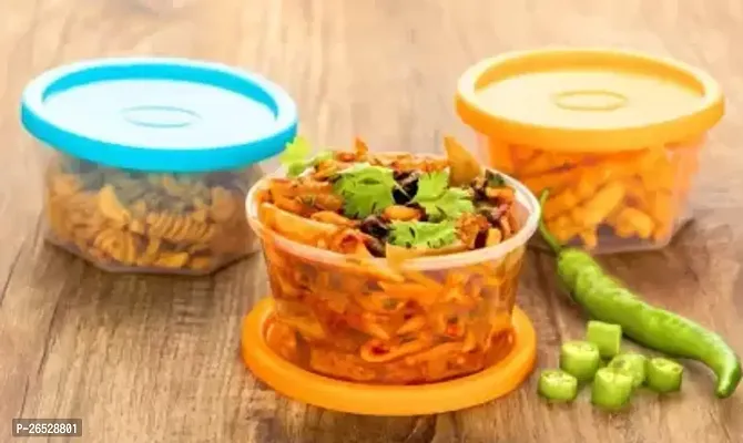 Round 3 Piece Plastic Food Container Set 200Ml-thumb0