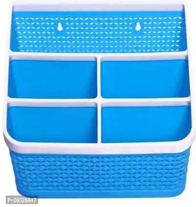 5 Compartments Plastic Multipurpose Stand(Blue)