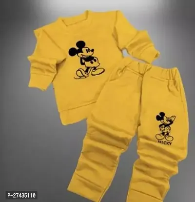 Fabulous Yellow Wool Printed Clothing Set For Boys-thumb0