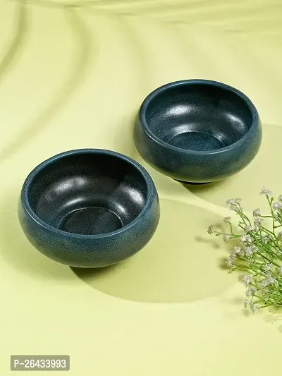 Ceramic Katori Breakfast Serving Bowls 320 Ml, Set Of 2-thumb0