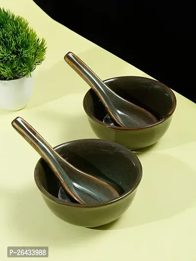 Ceramic Noodle Cup Cum Soup Bowl Set Of 2-thumb0