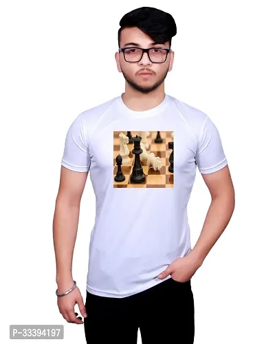 Stylish Cotton Blend Printed Tshirt for Men-thumb0