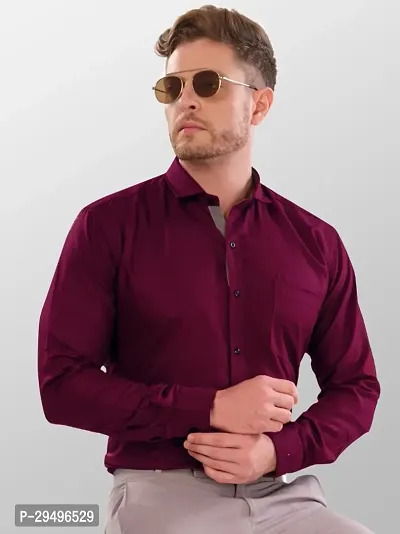 Classic Cotton Solid Casual Shirt for Men-thumb3