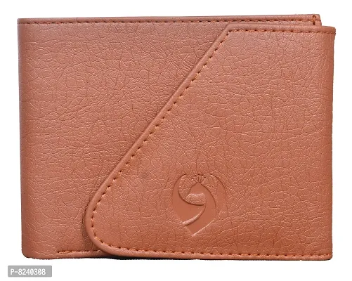 Kkrish PU Leather Wallet with Flap Closure and Coin Pocket. (Brown)