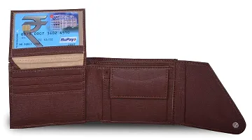 Kkrish PU Leather Wallet with Flap Closure and Coin Pocket. (Coffee)-thumb1