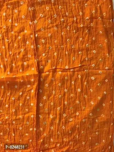 Krish Women's Cotton Bandhej One Color Dupatta Stole (Yellow, Free Size)-thumb5
