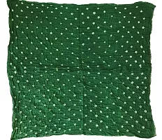 Krish Women's Cotton Bandhej One Color Dupatta Stole (Green, Free Size)-thumb4