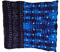 Krish Women's Cotton Bandhej Dupatta Stole (Dark Light Blue, Free Size) - Multicolor-thumb1