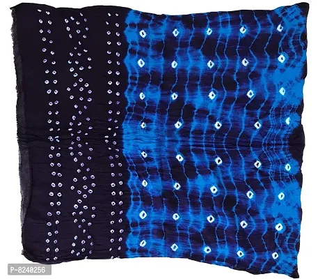 Krish Women's Cotton Bandhej Dupatta Stole (Dark Light Blue, Free Size) - Multicolor-thumb2
