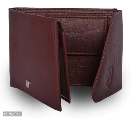 Kkrish PU Leather Wallet with Flap Closure and Coin Pocket. (Coffee)-thumb3