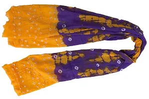 Krish Women's Cotton Bandhej Dupatta Stole (Blue Yellow, Free Size) - Multicolor-thumb3