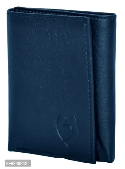 Kkrish PU Leather Wallet 3FOLD Button (Black)-thumb0