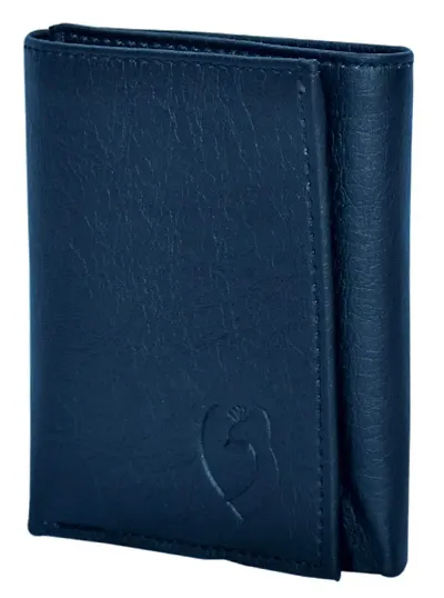 Kkrish PU Leather Wallet 3FOLD Button (Black)