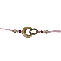 Lucky jewellery Rakhi 18 K Gold Plated Rakhe Boho Collection Rakshabandan Rakhee Bracelet for Bro/Brother/Bhaiya/Bhai/Bhabhi Rakshasutra (70-WESR1-2520-1)-thumb2