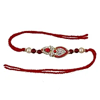 Lucky jewellery Rakhi 18 K Gold Plated Rakhe Boho Collection Rakshabandan Rakhee Bracelet for Bro/Brother/Bhaiya/Bhai/Bhabhi Rakshasutra (70-WEMR1-2310-1)-thumb1