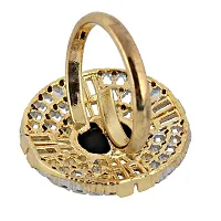 Elegant Black Gold Plated American Diamond Finger Ring For Girls And Women-thumb2