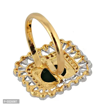 Elegant Black Gold Plated American Diamond Finger Ring For Girls And Women-thumb3
