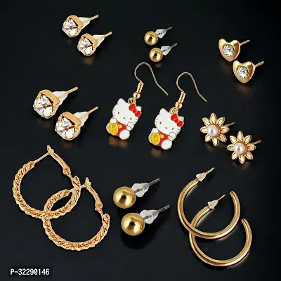 9 Pairs Combo Set Of Earring-thumb0