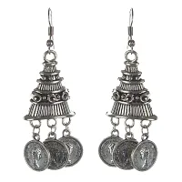 Lucky Jewellery Elegant Look Oxidised Boho Garba Silver Plated Jewelry Fancy Navratri Dandia Jewellery Set with Matching Earring for Women (540-M5SO-986-BL-M-S)-thumb2