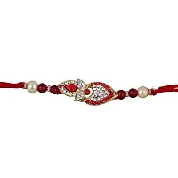 Lucky jewellery Rakhi 18 K Gold Plated Rakhe Boho Collection Rakshabandan Rakhee Bracelet for Bro/Brother/Bhaiya/Bhai/Bhabhi Rakshasutra (70-WEMR1-2310-1)-thumb2