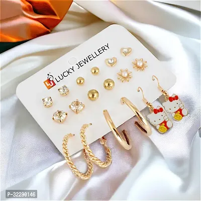 9 Pairs Combo Set Of Earring-thumb2