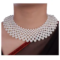 Lucky Jewellery Designer White Color Pearl Necklace for Girls  Women (330-T2NM-400-W)-thumb2