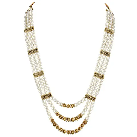 Traditional Alloy Pearl Long Necklace