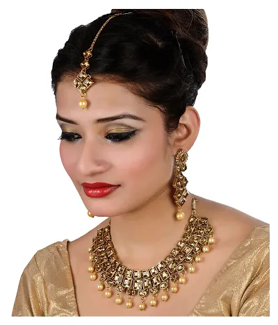Partywear Alloy Gold Plated Necklace