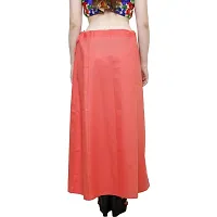 Chalcy Women's Cotton Inskirt Saree Petticoats (Peach Colour)(Free Size)-thumb3